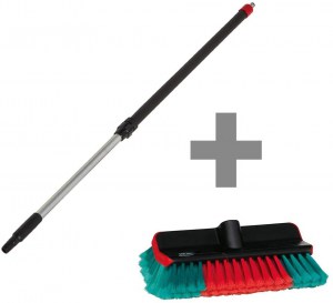 Vikan 524752 Washing Brush waterfed High/Low 280 mm Soft/splitBlack